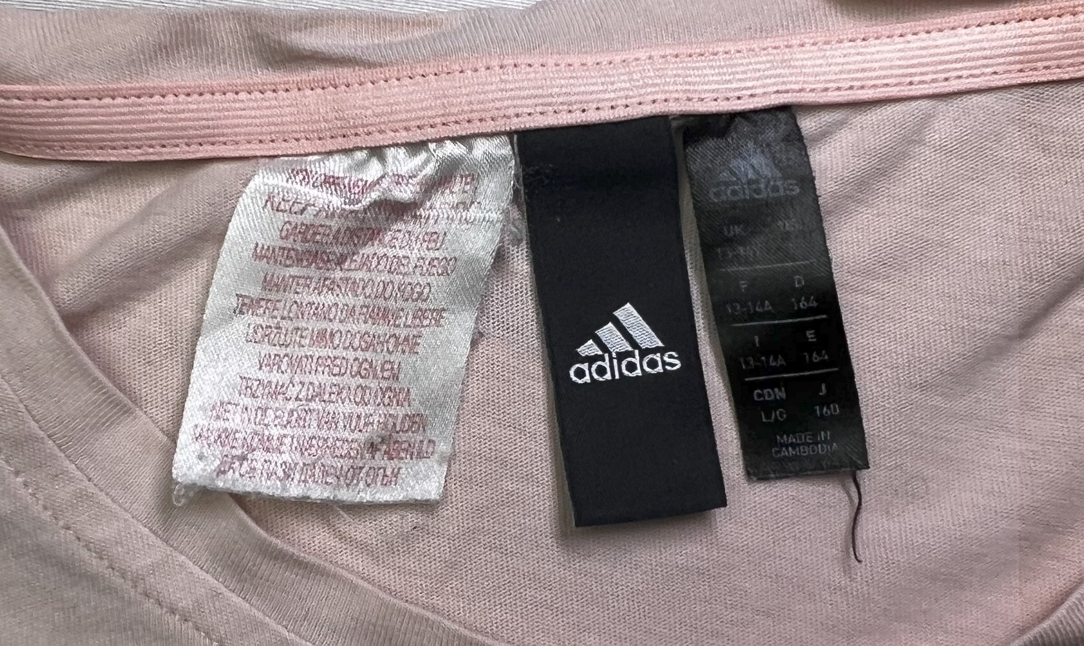 Adidas Světle Růžové Tričko